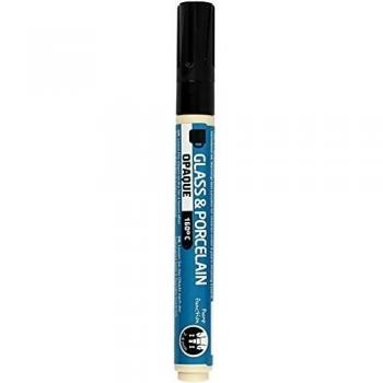 Rotulador de cerámica y vidrio, 2-4 mm línea, negro, opaco, 1ud