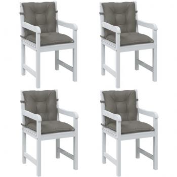 Conjunto de Almofadões Lombares VidaXL – 4 unidades, Cadeira, Tom Cinza Escuro
