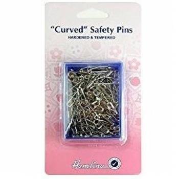 H418.0 Hemline Nickel Tempered Curved Safety Pin Set