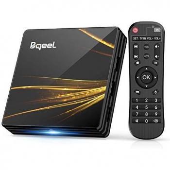 Bqeel Android TV 10 4K – Quad‑Core RK3318, 4 GB RAM, 64 GB Speicher, Dual‑WiFi