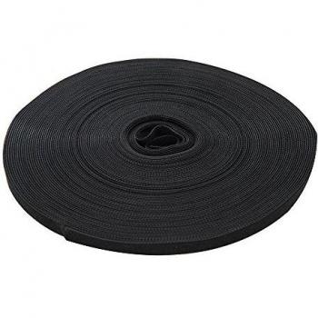 Fixman 419854 Black Hook and Loop Tape 10mm x 25m