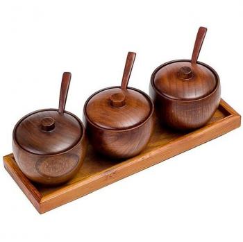 DIY Solid Wood Seasoning Container Set