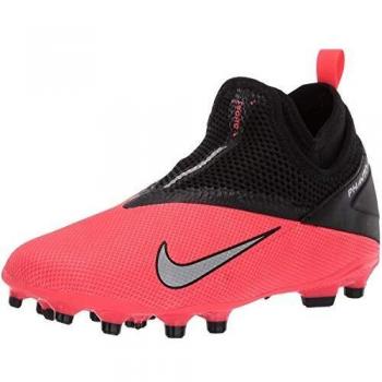 Nike Phantom VSN 2 Academy DF FG/MG, Baskets de Football Homme, Laser Cramoisi Argent Métallique, 45 EU
