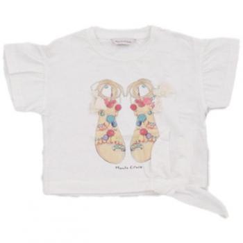 T-shirt pour fille Manila Grace 408TMBS25 Blanc