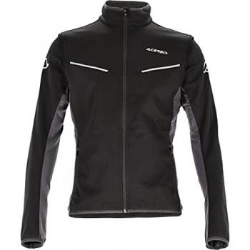 Chaqueta de motocicleta Acerbis Track Softshell Negro-Gris