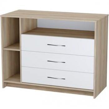 Polini Kids Simple 2110 – Cassettiera in Legno di Olmo Bianco