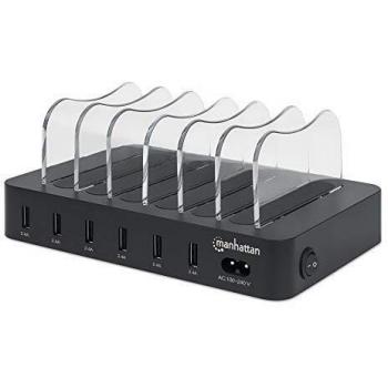 Manhattan 6-Port USB-Ladestation 50 Watt 2.4 A