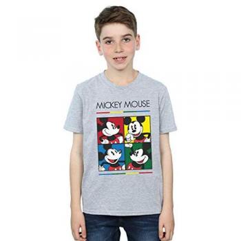 Licentie T-shirt Mickey Mouse – Kinderen, Gekleurde vierkanten