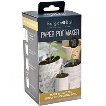 Burgon & Ball Manual Paper Pot Maker, Beige, with Wooden Handle