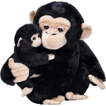 Dúo de Mimos: Mamá y Bebé Chimpancé