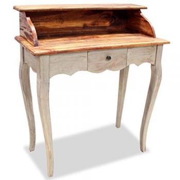 Writing Desk Solid Mahogany Wood 31.5x15.7x36.2