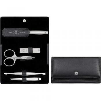 Zwilling TWINOX Asian Competence Maniküre Set 5-teilig Pediküre Pflege Hände Füße Reise Mann Frau Echtleder Schwarz 97101-004-0