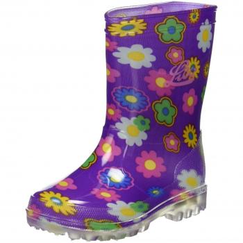 Lico Mädchen POWERLIGHT Blinky Gummistiefel, Violett, Größe 29