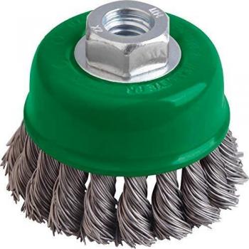 Tige de brossage 100 mm en acier inox, finition nouée Fortis