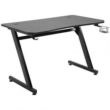 HOMCOM Computer Desk with Headphone Hook and Adjustable Feet