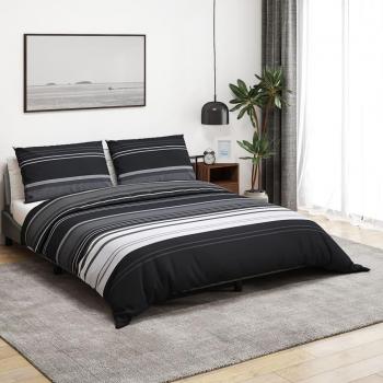 Housse de Couette Design Noir et Blanc 200x200 cm