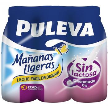 Puleva Leche Desnatada Sin Lactosa Pack 6