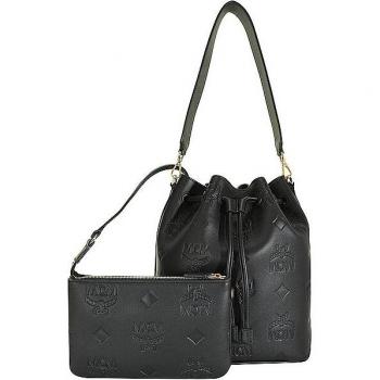 MCM Dessau Drawstring Leather Bag