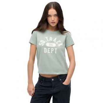 Superdry Women's Green Fitted Sports Tee (Talla S)