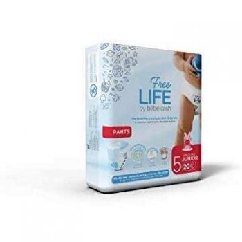 Freelife by Bebecash Pants Junior Taglia 5 12-18 kg Girovita fino a 70 cm 20 pezzi
