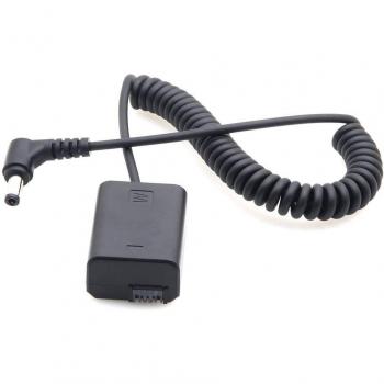 Dummy Battery Pack with Coiled Cable for Sony a7 II RX10 II III IV