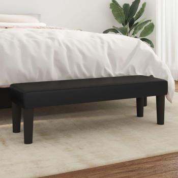 Seating Banc Noir vieXL 100 cm × 30 cm × 30 cm en similicuir