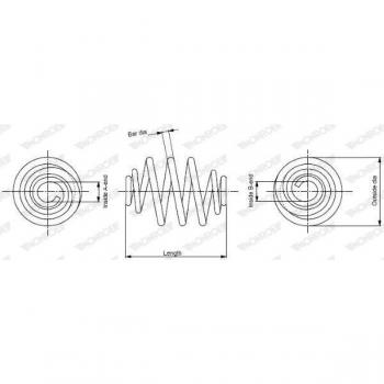 Suspension Monroe SP2207 – Ressort hélicoïdal Mercedes‑Benz