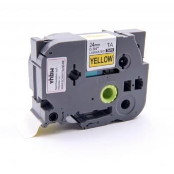 Cassetta Nastro TZe-S651 Laminato Nero su Giallo 24mm x 8m Compatibile Brother