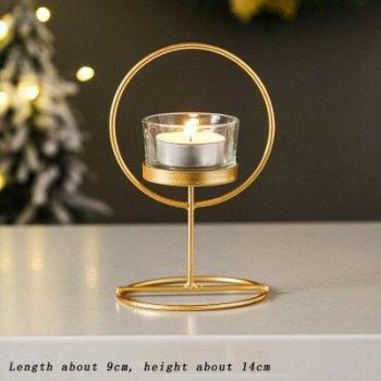 Home Decor Golden Glass Candle