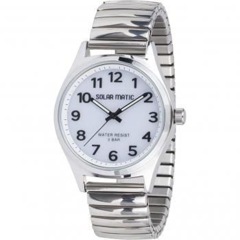 Reloj de Mujer con Correa de Metal Plata y Tecnología Solar [Klefa] SM-AL169-WTS Blanco