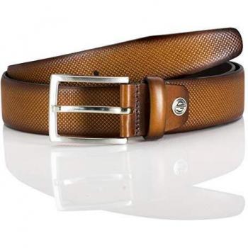 LINDENMANN Gürtel Herren mit feiner Prägung 120 cm