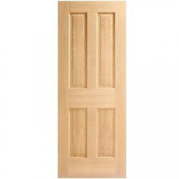 XL Victorian Oak 4 Panel Non Raised Mouldings FD30 Door 1981 x 762 x 44mm