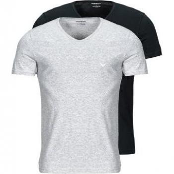 Emporio Armani T-Shirt V‑Neck Pure Cotton – CC722, 2er Pack für Herren