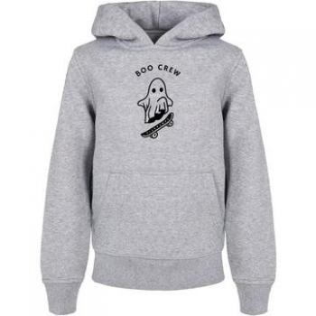F4NT4STIC Kapuzenpullover Boo Crew Halloween heathergrau