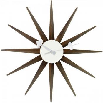 Horloge Nelson Vitra Design en Noyer Massif