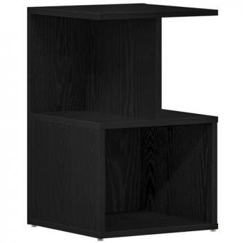 Table de nuit « VidaXL » – Bois d'ingénierie, Noir Chêne – 35 × 35 × 55 cm