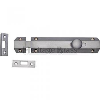 Satin Chrome 15.24cm Flat Bolt