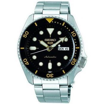 Seiko Herrenuhr 5 Sports Automatik silberfarben, schwarz, goldfarben