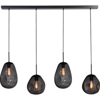 Masterlight Lava‑Hängelampe – 4‑Flammen, 130 × 24 cm, 2x großes, 2x kleines Glas, ohne Leuchtmittel