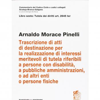Art. 2645 TER. Trascrizione di atti di destinazione per la realizzazione di interessi meritevoli di tutela riferibili a persone con disabilità, a pubbliche amministrazioni, o ad altri enti o pers...