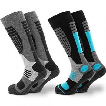 Calze Sportivi Termici Donna 39-42 Turchese e Bianca