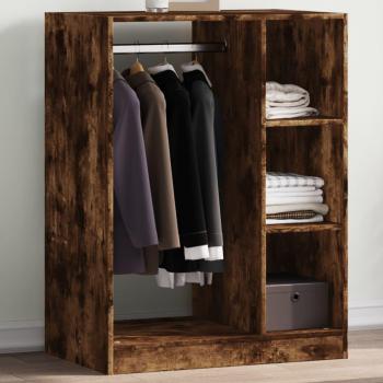 VidaXL Engineered Wood Wardrobe in Smoked Oak 77x48x102 cm