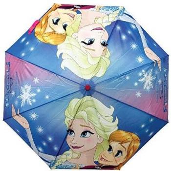 Chanos Chanos Frozen Automatischer Metall Polyester Taslon Faltregenschirm, 46 cm, Blau