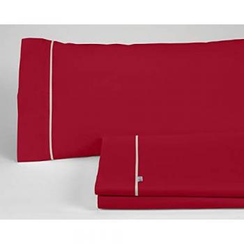 Juego de Sábanas Biés Burdeos 150 cm