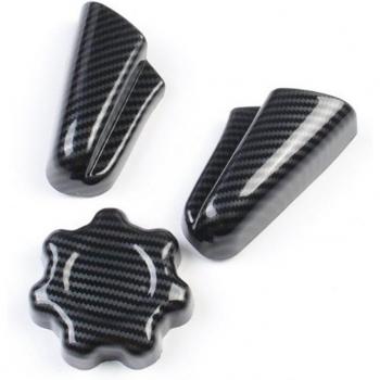 3PCS Carbon Fiber Seat Adjustment Button Cover for Toyota Tacoma