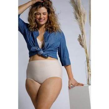 Slip a vita alta microfibra elasticizzata confezione doppia giallo 64/66