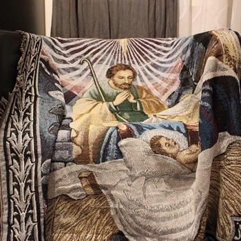 Tapis canapé Jésus Sainte Famille 125x150cm