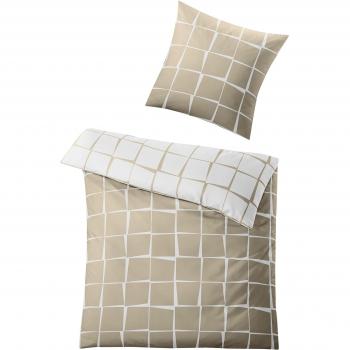 Kleine Wolke 6262226954 Tom Schlafbetttuch Baumwolle Sandbeige 155 × 200 cm