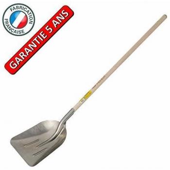 Pelle Tôle Aluminium Emmanchée Bois Droit Perrin 110cm x 34cm