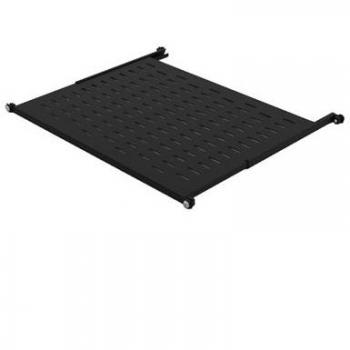 Minkels perforiertes 19-Zoll Regal, 50 cm tief, Serverschrank Zubehör, Schwarz